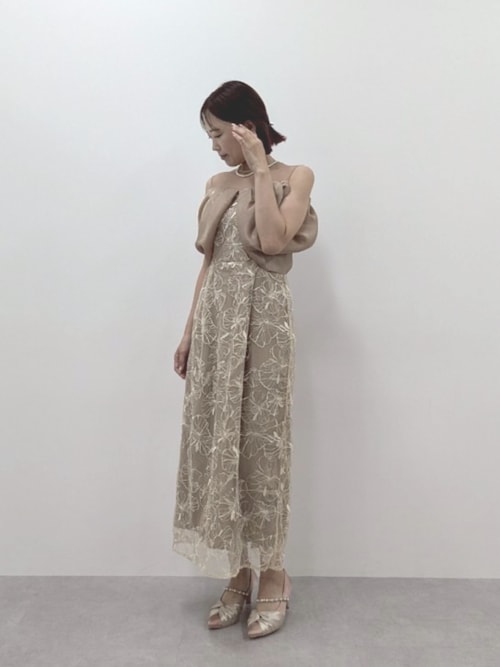 オケージョンドレス Dorry Doll ドレス デコルテレースペンシルドレス 結婚式