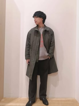「アイテム（モッズコート）」を使った、takataさん（メンズ・173cm）の秋コーディネート
