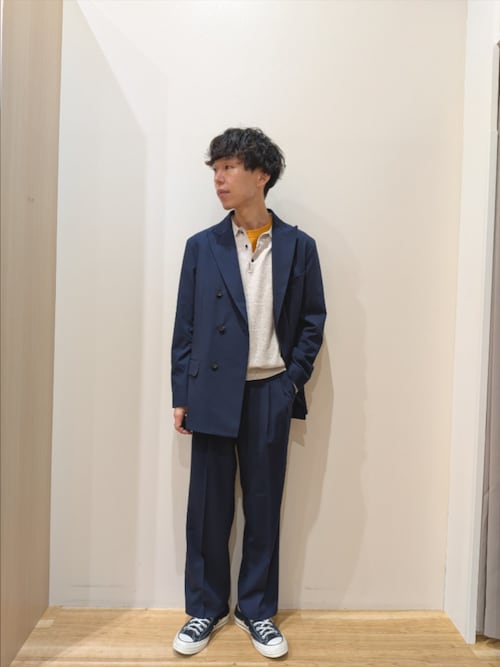 Behest テーラードジャケット ダークブルー UNTITLED｜【軽くて快適!】ウール混 ストレッチテーラードジャケット