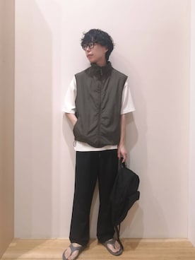 「アイテム（ベスト）」を使った、takataさん（メンズ・173cm）の夏コーディネート
