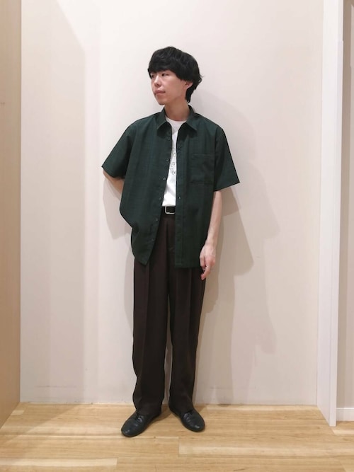 『イージーケア/速乾/UVカット』『セットアップ対応』クイックドライリネンタッチ半袖シャツ