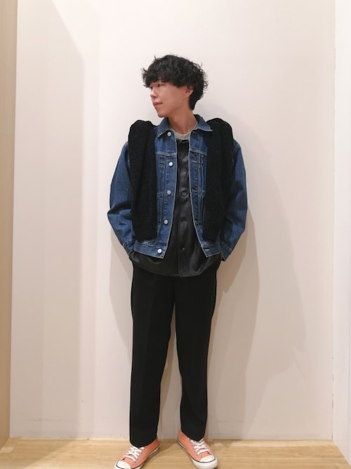 モール クルーネック ニット