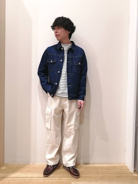 「URBANRESEARCH」｜「アイテム（デニムジャケット）」を使った、takataさん（メンズ・173cm）の冬コーディネート