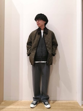 「ITEMS URBANRESEARCH（アイテムズ アーバンリサーチ）のマシンウォシャブルマシュマロドライバーズニット（カーディガン/ボレロ）」を使った、takataさん（メンズ・173cm）の冬コーディネート