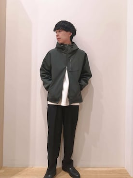 「アイテム（マウンテンパーカー）」を使った、takataさん（メンズ・173cm）の秋コーディネート