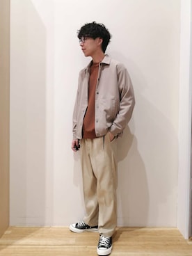「ITEMS URBANRESEARCH（アイテムズ アーバンリサーチ）のアイテム（ブルゾン）」を使った、takataさん（メンズ・173cm）の春コーディネート