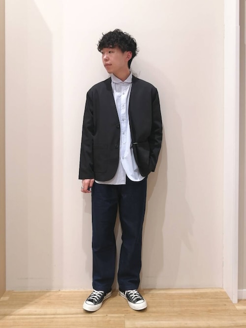 ブロード ラウンドカラーシャツ