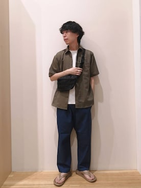 「Champion（チャンピオン）のアイテム」を使った、takataさん（メンズ・173cm）の夏コーディネート