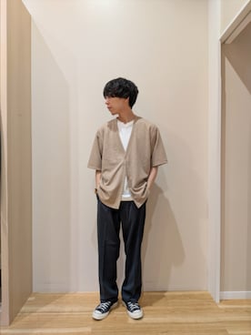 「アイテム（カーディガン/ボレロ）」を使った、takataさん（メンズ・173cm）の秋コーディネート
