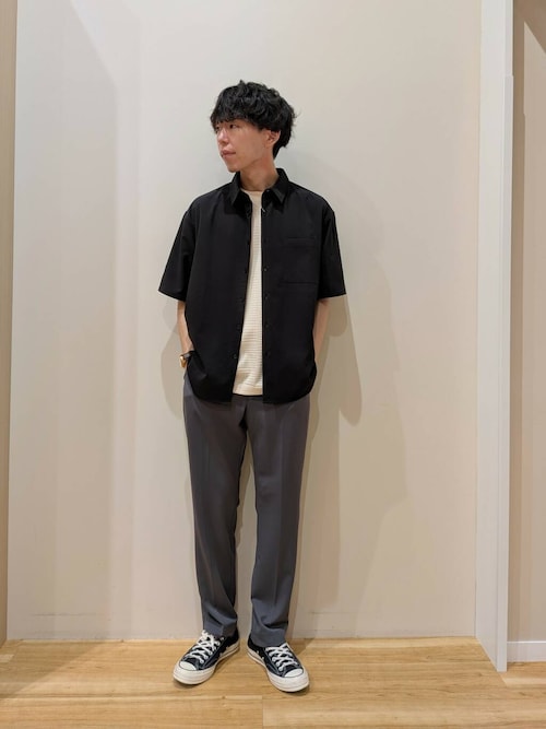 ヨウリュウレギュラーカラー半袖シャツ