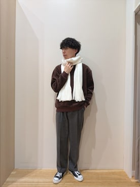 「SMELLY（スメリー）のアイテム」を使った、takataさん（メンズ・173cm）の冬コーディネート