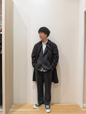 「シンプル」｜「アイテム（その他アウター）」を使った、takataさん（メンズ・173cm）の冬コーディネート