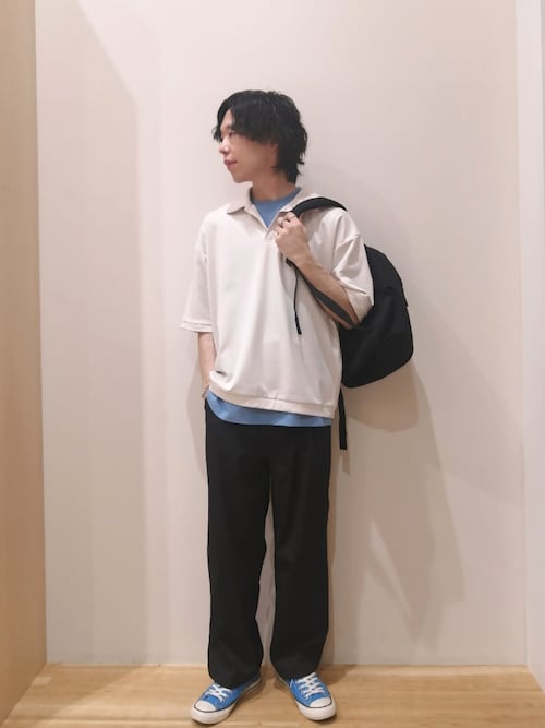 リサイクルポンチ スキッパーポロシャツ