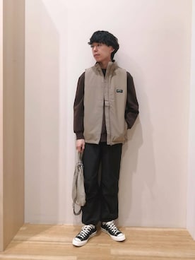 「アイテム（ダウンベスト）」を使った、takataさん（メンズ・173cm）の秋コーディネート