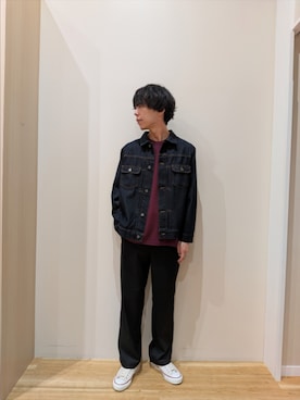 「アイテム（デニムジャケット）」を使った、takataさん（メンズ・173cm）の秋コーディネート