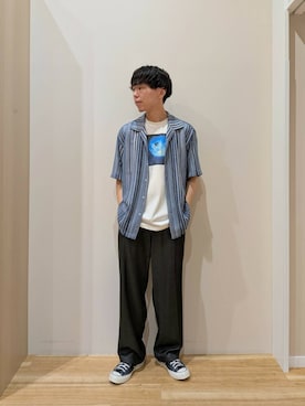「アイテム（Tシャツ/カットソー、その他）」を使った、takataさん（メンズ・173cm）の夏コーディネート