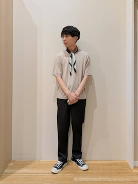 「アイテム（バンダナ/スカーフ）」を使った、takataさん（メンズ・173cm）の夏コーディネート