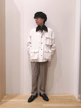 「アイテム（カバーオール）」を使った、takataさん（メンズ・173cm）の秋コーディネート