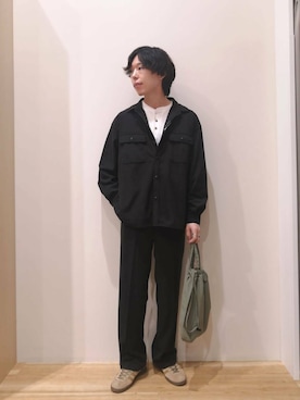 「レイヤード」｜「アイテム（その他アウター）」を使った、takataさん（メンズ・173cm）の秋コーディネート