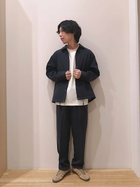 「レイヤード」｜「アイテム（その他アウター）」を使った、takataさん（メンズ・173cm）の秋コーディネート