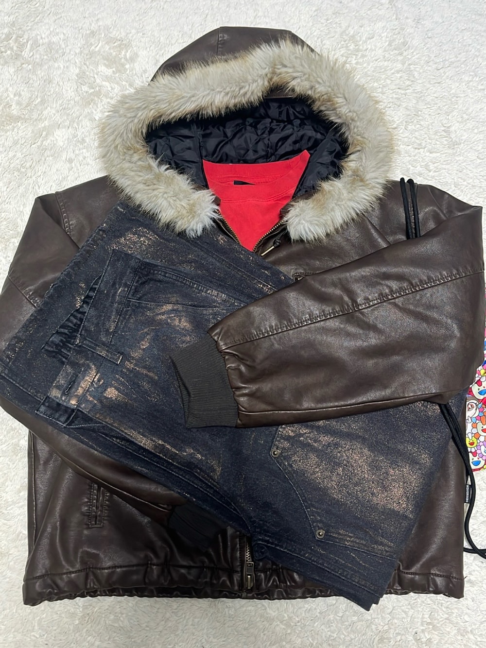 新色登場】DRAW CODE DOUBLE ZIP ARTIFICIAL 2WAY HOOD BLOUSON 