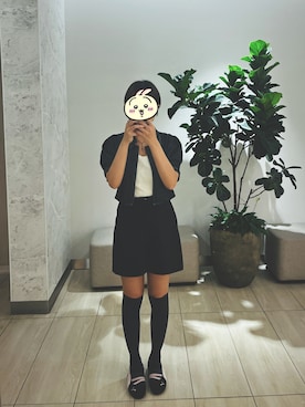「アイテム（バレエシューズ）」を使った、Kaya さん（レディース・162cm）の秋コーディネート