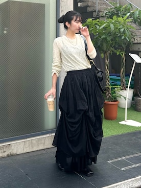 「LIENCOEUR（リアンクール）のアイテム」を使った、Mamiさん（レディース・162cm）の秋コーディネート