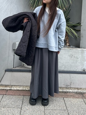 「ワントーンコーディネート」｜Miiiさん（レディース・158cm）の冬コーディネート