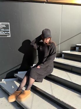 「冬服コーデ」｜「アイテム（ワンピース）」を使った、Miiiさん（レディース・158cm）の冬コーディネート