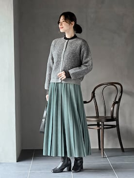 「アイテム（スカート、グリーン系）」を使った、rps_freakさん（レディース・164cm）の秋コーディネート