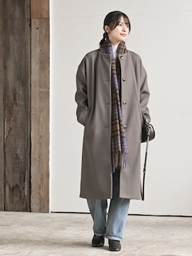 「アイテム（ノーカラーコート）」を使った、rps_freakさん（レディース・164cm）の秋コーディネート