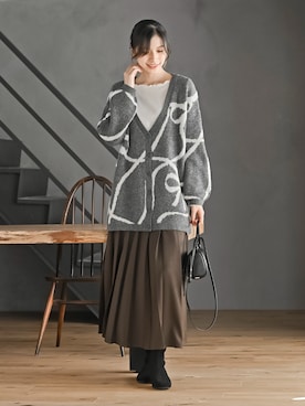 「rps（アールピーエス）のエステルツイルプリーツスカート（スカート）」を使った、rps_freakさん（レディース・164cm）の秋コーディネート