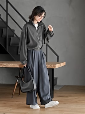 「アイテム（ブルゾン、グレー系）」を使った、rps_freakさん（レディース・164cm）の秋コーディネート