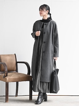 「アイテム（ノーカラーコート）」を使った、rps_freakさん（レディース・164cm）の秋コーディネート