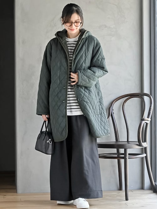 裏ボアフード付きキルティングコート（ダウンジャケット/コート）｜rps