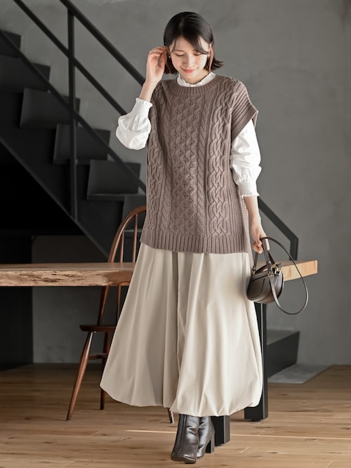 ネル起毛前後2WAYフリルブラウス（シャツ/ブラウス）｜rps（アール