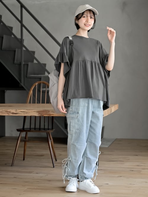 Re:poris レポリス カーゴパンツ　紺 全国通販】NEW.ROYAL NAVY