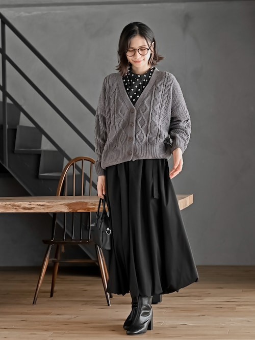 モールケーブルニットカーディガン（カーディガン/ボレロ）｜rps