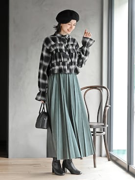 「rps（アールピーエス）のアイテム（スカート）」を使った、rps_freakさん（レディース・164cm）の秋コーディネート