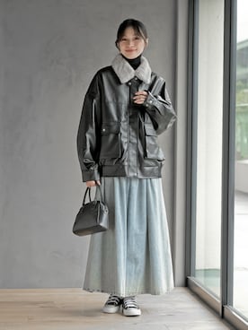 「アイテム（デニムスカート）」を使った、rps_freakさん（レディース・164cm）の秋コーディネート