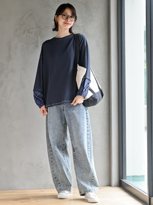 デニムバレルレッグパンツ（デニムパンツ）｜rps（アールピーエス）の