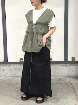 「rps（アールピーエス）のアイテム（スカート）」を使った、rps_freakさん（レディース・158cm）の夏コーディネート