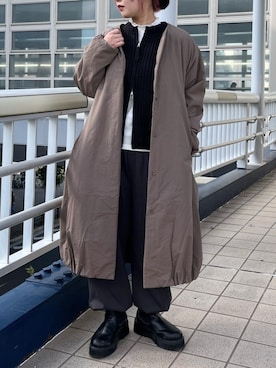 「アイテム（ノーカラーコート）」を使った、rps_freakさん（レディース・158cm）の秋コーディネート