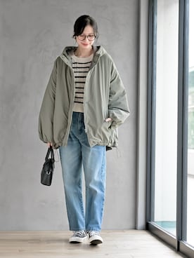 「アイテム（ナイロンジャケット）」を使った、rps_freakさん（レディース・164cm）の秋コーディネート