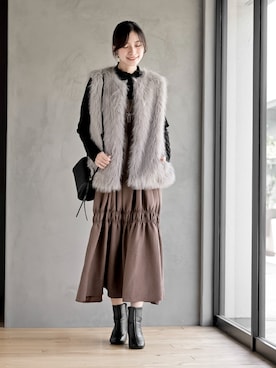 「アイテム（ジャンパースカート）」を使った、rps_freakさん（レディース・164cm）の秋コーディネート