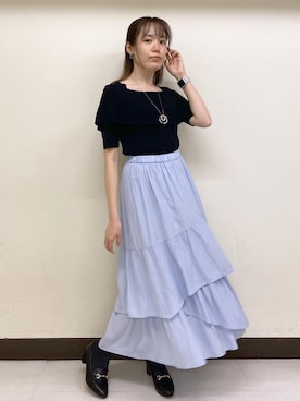 「アイテム（カードケース）」を使った、ゆたさん（レディース・155cm）の春コーディネート