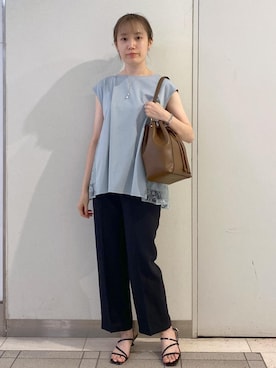 「アイテム（アクセサリー、ホワイト系）」を使った、ゆたさん（レディース・155cm）の夏コーディネート