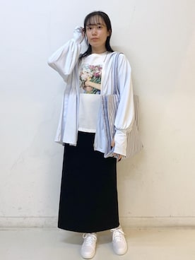 「ROPE' PICNIC（ロペピクニック）のアイテム」を使った、ゆたさん（レディース・155cm）の春コーディネート