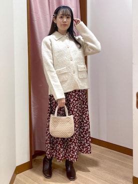 「アイテム（ヘアピン）」を使った、ゆたさん（レディース・155cm）の秋コーディネート