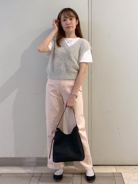 「アイテム（バレエシューズ）」を使った、ゆたさん（レディース・155cm）の夏コーディネート